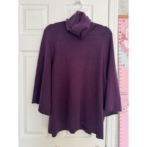 Eileen Fisher Sweaters - Eileen Fisher Large Womens Dark Purple Sweater Merino Wool